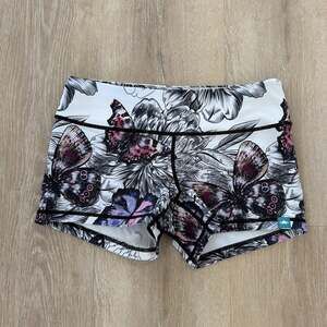 WodBotton Women's Shorts Butterfly Floral Size M